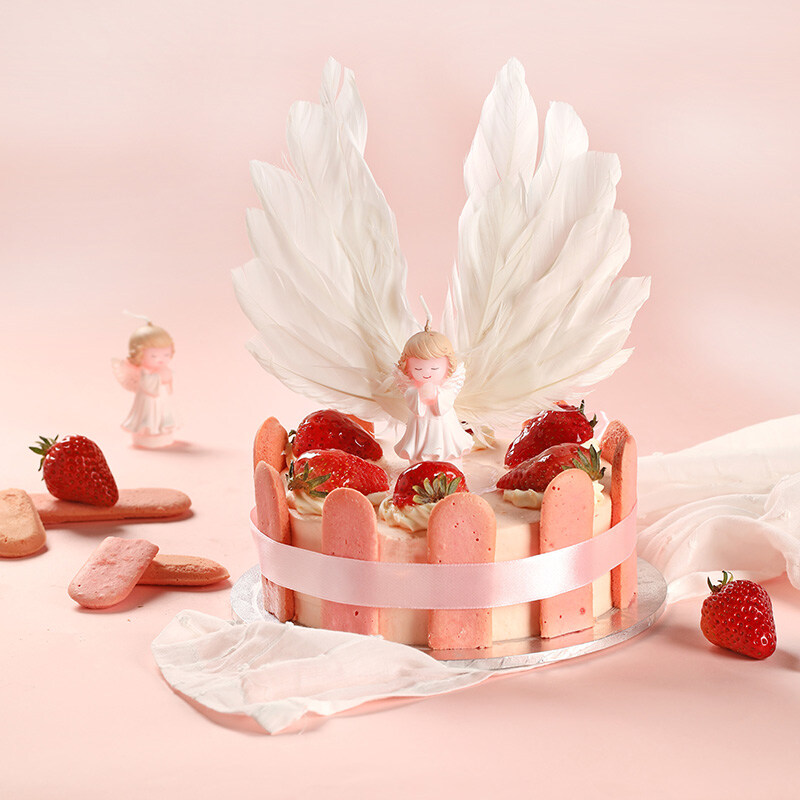 天使之翼奶油水果蛋糕